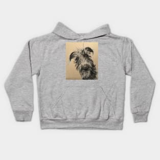 Scruffy Beddy/whippet Lurcher Kids Hoodie